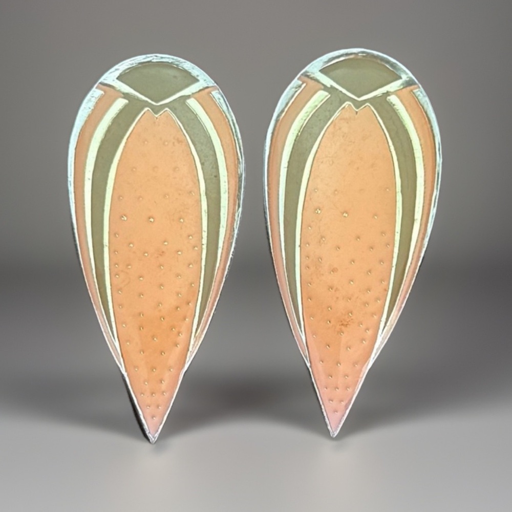 Interesting lightweight costume pierced earrings
